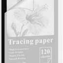 120 Sheets Tracing Paper for Drawing, 8.5”x 11” Trace Paper, Translucent Vellum Paper Tracing Paper Pad, Tracing Pad for Sketching, Preliminary Drawing, Overlaying Images Tracing