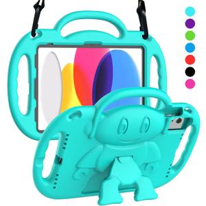 SUPLIK Kids Case for New iPad 11th Gen (A16) 11-inch 2025 & 10th Generation 10.9" 2022 & Air 11" 2025/2024 & Air 5th/4th Gen & Pro 11, Durable Shockproof Cover with Shoulder Strap Handle Stand, Cyan SUPLIK Kids Case for New iPad 11th Gen (A16) 11-inch 2025 & 10th Generation 10.9" 2022 & Air 11" 2025/2024 & Air 5th/4th Gen & Pro 11, Durable Shockproof Cover with Shoulder Strap Handle Stand, Cyan