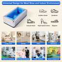Shoe Covers Dispenser with 200pcs Shoe Cover Disposable Non Slip, User-Friendly and Reliable Shoe Cover Machine, Fits Size Up to 11 US Men, Widely Applicable in Indoor(Silver)