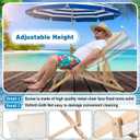 AceOrbit 1 Pcs Outdoor Folding Lounge Chair with Solid Pine Wood Frame, 3-Position Adjustable Recliner, Breathable Cream Oxford Fabric, Portable Patio Chair for Garden, Beach, Backyard (Cream White)