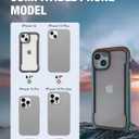 RAPTIC Shield for iPhone 15 Case, Shockproof Protective Clear Case, Military Grade 10ft Drop Tested, Durable Aluminum Frame, Anti-Yellowing Technology Case, 6.1 inch, Black