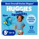 Huggies Little Swimmers Disposable Swim Diapers, Size 5-6 (32+ lbs), 17 Ct