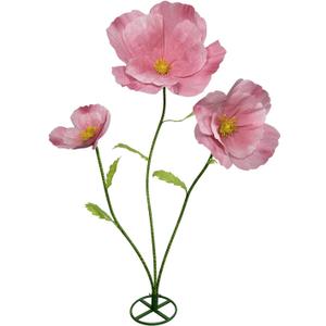 3Pcs Giant Flowers for Decoration, Large Artificial Flower Indoor Outdoor Decor Waterproof Paper Flowers for Wedding Reception Birthday Graduation Party Backdrop Decor Shop Window Display (Pink)