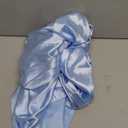 Ekouaer Women's Satin Robe Short Ruffle Hem Silky Robes Lightweight Kimono Brides Bathrobes Sleepwear XL