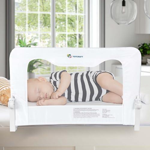 Bed Safety Rails for Toddlers - Bed Rail Guard for Queen, King, Full Szie, Twin Mattress Bed (White, 47 Inch)