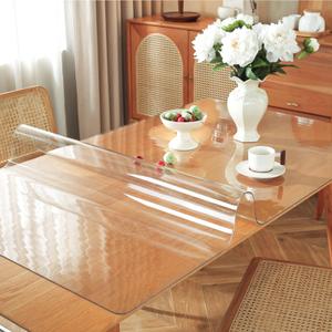 Clear Table Protector 1.5mm Thick Plastic Table Cover, 35.4x63 In