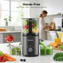 3-in-1 Juicer Machines, Cold Press Juicer 7 Large Chute & 120oz for Whole Vegetables & Fruits, High Juice Yield | Nut Milk | Natural Sorbet, Sliver