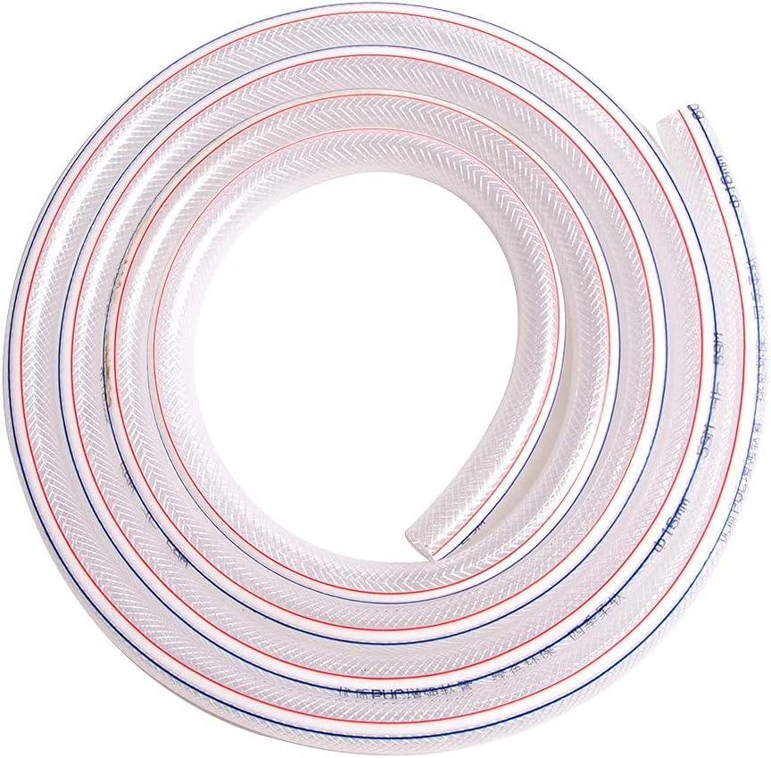 QuQuyi 1" ID x 1-1/4" OD Soft Braided PVC Tubing, Clear Flexible PVC Tube Vinyl Hose Water Oil Winter antifreeze & Soft for Four Seasons (3.3Ft length)
