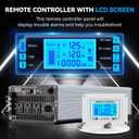 2000W Sump Pump Battery Backup System, Safe Backup System for Emergency and Power Outage, Sump Pump Backup Power Supply with LCD Screen Remote Controller, Auto Switching