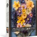 Vintage Wildflower Puzzles for Adults 1000 Pieces, PICKFORU Colorful Flower Bouquet Jigsaw Puzzles Dried Flowers, Unique Impossible Nature Floral Theme for Plant Lover