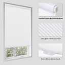 Tonature No Drill Cellular Shades for Indoor Windows, Thermal Insulating & Noise Reducing Honeycomb Blinds, Cordless Free Stop Blinds Light Filtering, White, 25" W x 64" H