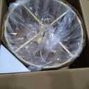 20" Large Gold Chandelier Light Fixtures, 5-Light Modern Drum Dining Room Chandeliers Over Table for Living Room Kitchen Island Entryway, E12