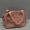 Bluboon Lunch Bag for Women Men Cute Corduroy Lunch Tote Bags Reusable Insulated Lunch Box Large Capacity Reusable Insulated Cooler for Work Picnic or Travel (Corduroy strawberry pink)