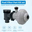 12355 Large Inlet Air Nozzle with Plunger Valve for Intex Pools, Above-Ground Pool Filter Pump On/Off Pool Drain Valve Part, Compatible with Intex, Coleman Frame Set & Ultra Frame Pools