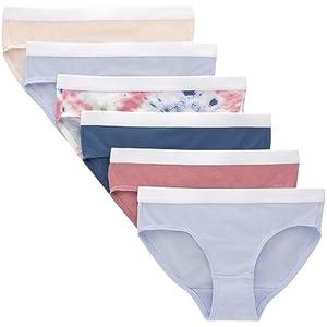 Hanes girls Originals Underwear, Stretch Cotton Boyshorts, Hipster, Bikini Panties, 6-pack Size 12
