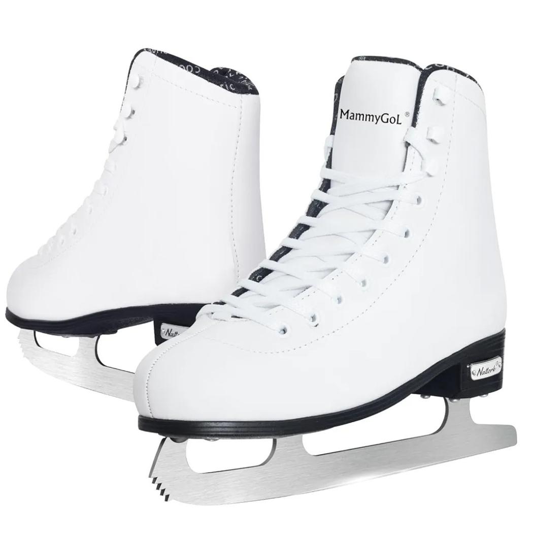 Womens/Misses/Girls Lace up Light Support Ice Figure Skates Women Size US5, White
