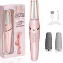 Upgraded Electric Callus Removers for Feet, Electric Foot Callus Remover, Rechargeable Portable Electronic Foot File Pedicure Tools, Professional Pedi Feet Care for Dry/Dead Skin, for Feet & Hands (Pink)