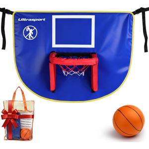 Kids Indoor Basketball Hoop Set with Soft Foam mini Ball & Adjustable Straps, 35.5"x25.6" Easy Setup for Home, Kindergarten & Trampoline Fun, Great Toy Gift for Toddler (Ages 3-8)