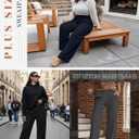 Neer 3 Pack Women's Plus Size Sweatpants, Wide Leg Lounge Pants Elastic Waist Baggy Pant with Pockets Casual Loose Fit Bottom, Size 4XL