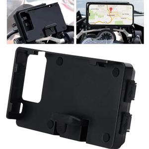 MDPROMCP R1200GS Motorcycle Phone Holder with Double USB Charger Mobile Phone Mount GPS Navigation Bracket Compatible with F700GS F800GS R1200GS R1250GS CRF1000L Africa Twin 12MM Roll Bar