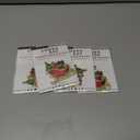 4Pack EMBROBOF Santa Sleigh Patch 3 inches, Joyful Christmas Tree Patch Embroidered Merry Christmas Iron On Patches for Clothes