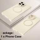 OOK Magnetic Case for iPhone 16 Pro 6.3 Inch [Wireless Charging Compatible] Soft TPU Solid Phone Cover Anti-Scratch Shockproof Protection Slim Case for Women Men - Beige