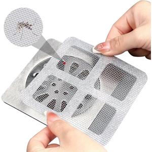 25 Pack,4" X 4" Disposable Shower Drain Cover Hair Catcher, Square Shower Drain Mesh Sticker, Bathroom, Laundry, Bathtub, Kitchen, Sink, for Human & Pet (25 PCS)