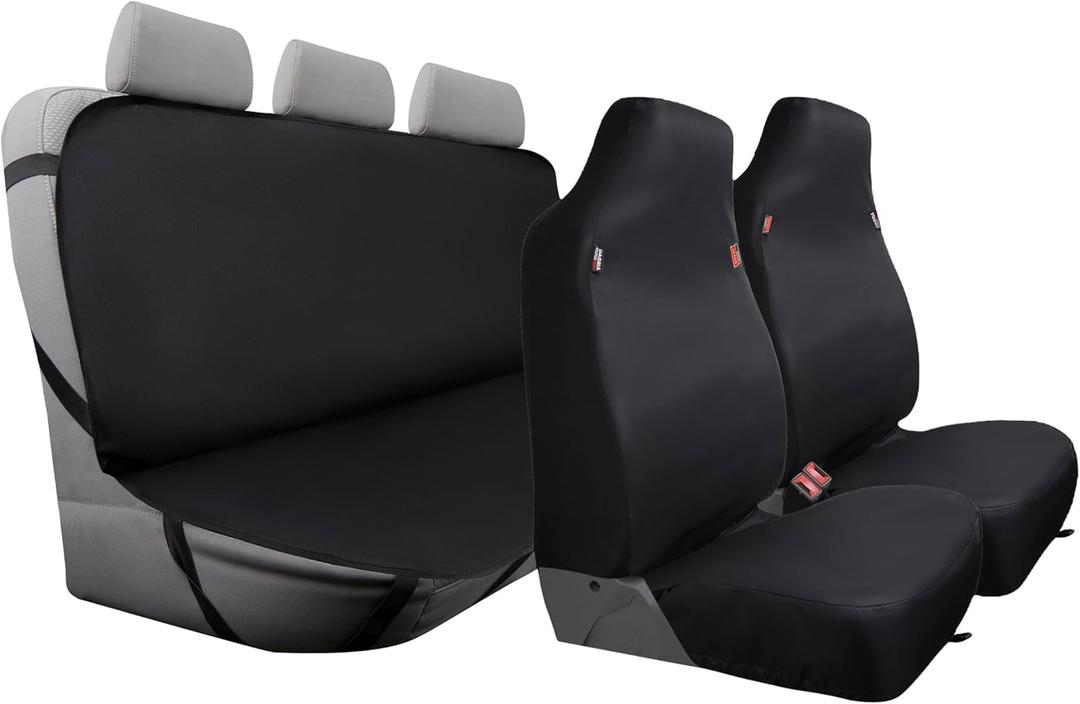 DICKIES 3-Piece Trader Seat Covers, Front and Rear Seat Covers for Cars and SUVs — Black