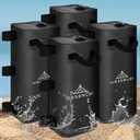 Mrsenloi Canopy Water Weights Bag Set of 4, 220 LBS Gazebos Tent Water Weights Set, 4 Leg Weights for Gazebo, Pop-Up Canopy, Canopies, Tent (Black 25L)