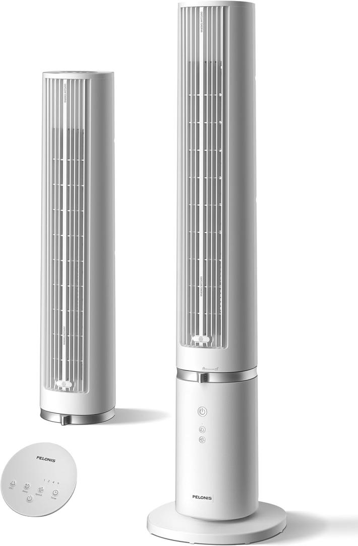 PELONIS 40-Inch Tower Fan for Bedroom, Fan That Blows Cold Air, Oscillating Fan with Innovative Washable Design, 2000 CFM, 28ft/s Airflow, 4 Speeds + 2 Modes, 90 Oscillation, 23dB Quiet, Medium