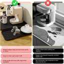 Silicone Coffee Maker Mat for Coffee Bar (19" x 12"), Non-Slip Espresso Machine Mat with 0.44" Raised Edges, Waterproof Coffee Bar Accessories & Countertop Protector, Heat Resistant & Dishwasher Safe