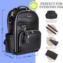 Itzy Ritzy Diaper Bag Backpack – Large Capacity Boss Plus Baby Backpack Diaper Bag Featuring 19 Pockets, Changing Pad, Stroller Clips, and Comfortable Straps (Black with Silver Hardware)