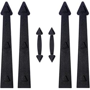 skysen Magnetic Garage Door Decorative Faux Hinges Handles Accents Hardware Kit Black (cxckls)