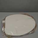 CHURCH Toilet Seat, Easy Clean Hinges Release for Deep Cleans, Durable Enameled Wood Seat, Elongated, Biscuit