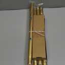 2 Pack Gold Curtain Rod, 1 Inch Adjustable Heavy Duty Curtain Rods for Windows 30 to 56 Inch, Decorative Modern Window Treatment Rods, Splicing Metal Drapery Pole, Easy Installation