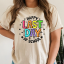 Last Day of School Shirt for Women Teacher Short Sleeve T Shirt 2024 Graduation Gift Tee Top, Size: L