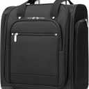 Coolife Underseat Carry On Luggage Softside Lightweight Rolling Travel Bag Spinner Suitcase (Underseat 14-Inch Plus, black)