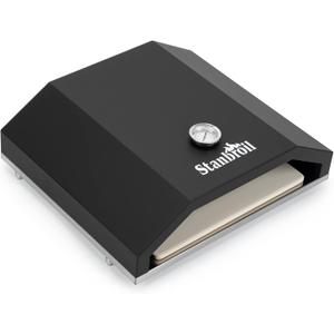 Stanbroil Outdoor Pizza Oven for Blackstone 17" or 22" Tabletop Griddles, Portable Pizza Maker with 13" Pizza Stone and Temperature Gauge, Blackstone Flat Top Gas Grill Accessories