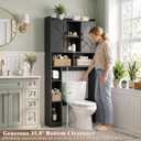 Farmhouse Over The Toilet Storage Cabinet with Barn Door, Reversible Side, 31.1" W x 7.5" D x 66.9" H