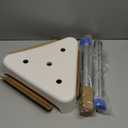 Space-Saving Triangular Shower Chair for Inside Shower, FSA/HSA Eligible 400 lbs Adjustable Shower Stool for Elderly and Disabled, Non-Slip Bathtub Chair with Stable-Bracing, Tool-Free Assembly, White