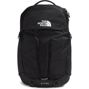 THE NORTH FACE Surge Commuter Laptop Backpack | Daypack with Water Repellent Finish, 16" Laptop Sleeve, Reflective Details, TNF Black/TNF Black-NPF, One Size