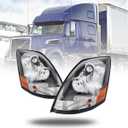 Semi Trucks Headlight Pair Compatible with 2004-2017 VOLVO VNL (Including All Bulbs),VNL Headlamp White Assembly