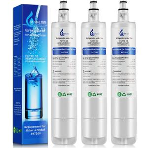 847200 Water Filter Replacement for Fisher & Paykel 847200, Compatible with Fisher & Paykel Refrigerator Model Number E522 E422 E402 (3-PACK)