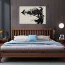 Japanese Samurai Wall Art for Living Room Bedroom - Japanese Picture Canvas Prints Samurai Poster Framed Artwork Ready to Hang(18''H x 24''W)