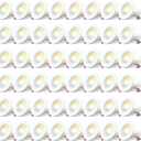 Amico 5/6 inch 5CCT LED Recessed Lighting 48 Pack, Dimmable, IC & Damp Rated, 12.5W=100W, 950LM Can Lights with Baffle Trim, 2700K/3000K/4000K/5000K/6000K Selectable, Retrofit Installation - ETL & FCC