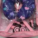 Kid's Luggage Set 2 Piece Suitcase Set Hardside Luggage with Spinner Wheels Girls Carry on Toddler Travel Rolling Suitcase with Neck Pillow Airline Approved (G Blue Love)