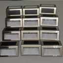 JSOT Solar Deck Lights -12 Pack Solar Fence Lights Waterproof Outdoor Light Fence Post Light for Outside Pool Garden Backyard Patio Yard Wall Stair Step, Warm Light