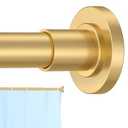 CorkLatta Shower Curtain Rod 31 to 43 Inch, 1 Inch Diameter Adjustable Gold Spring tension Stainless Steel Telescoping Rod, Easy Install, No Rust