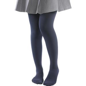 Girls Fleece Lined Pantyhose Warm Leggings, Navy, One Size