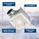 QT Series Very Quiet 110 CFM Ceiling Bathroom Exhaust Fan, .4 Sones, ENERGY STAR Certified